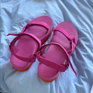 Teva Pink and Orange Women's Sandals